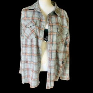 Molokai men’s Plaid Button-Up Shirt large. NWT. Perfect condition super soft.